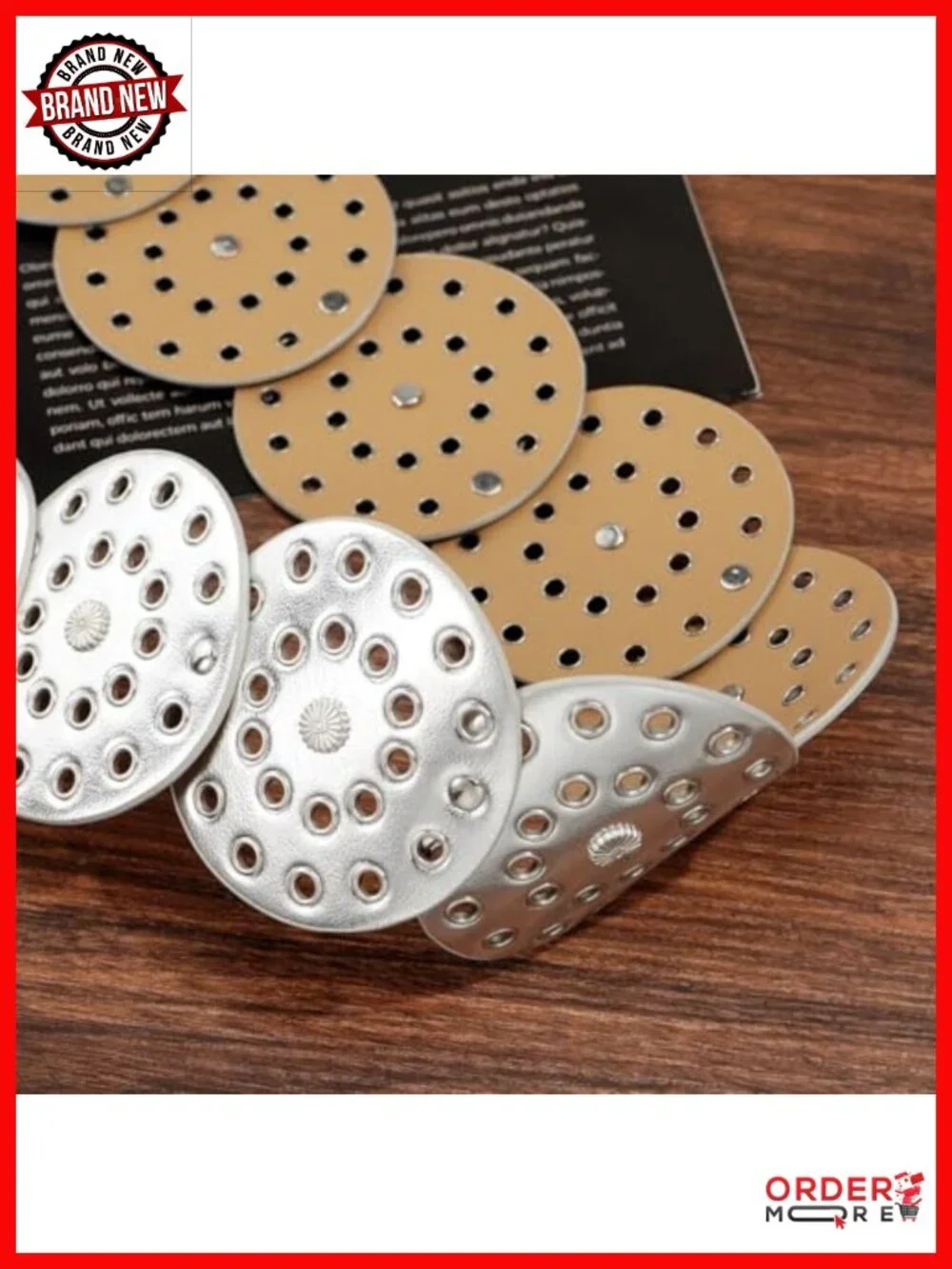 Vintage Western Wide PU Leather Disc Waist Belt - Adjustable 45